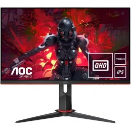 AOC Q27G2U/BK Ecran PC 27'' QHD Gamer - IPS - 144Hz - 1ms - FreeSync - Ajustement en Hauteur - Hub USB