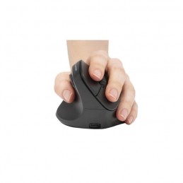 BLUESTORK ERGO LUMI Noir Souris ergonomique sans fil 6 boutons - Rétroéclairée - vue en situation