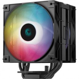 DEEPCOOL AG400 Digital PLUS ARGB Noir Ventirad CPU Intel et AMD 2x Ventilateur 120mm - vue de trois quart droit