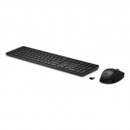 HP 650 Noir ensemble clavier et souris - AZERTY - vue de trois quart