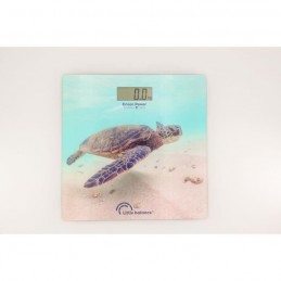 LITTLE BALANCE 8653 Motif tortue verte Pèse-personne électronique USB Rechargeable - Max 180Kg - Précision 100g