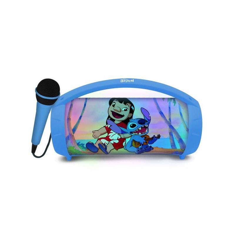 LEXIBOOK Enceinte Bleu sans fil lumineuse motif Stitch - Bluetooth, USB, SD avec Micro LEXIBOOK Enceinte Bleu sans fil lumineuse motif Stitch - Bluetooth, USB, SD avec Micro