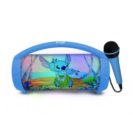 LEXIBOOK Enceinte Bleu sans fil lumineuse motif Stitch - Bluetooth, USB, SD avec Micro - vue de de face