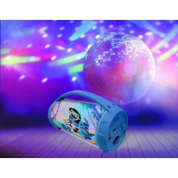 LEXIBOOK Enceinte Bleu sans fil lumineuse motif Stitch - Bluetooth, USB, SD avec Micro - vue en situation