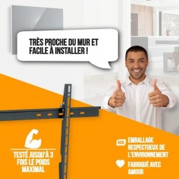 NANOOK 5393010 Support Mural inclinable pour téléviseurs de 40'' à 65'' - vue très proche du mur