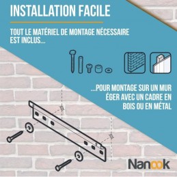 NANOOK 5393010 Support Mural inclinable pour téléviseurs de 40'' à 65'' - vue installation facile