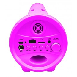 LEXIBOOK Enceinte Rose sans fil lumineuse motif Barbie - Bluetooth, USB, SD avec Micro - vue commandes