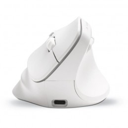 BLUESTORK ERGO Lumineuse Blanc Souris Ergonomique Sans Fil - PC et MAC - vue de face