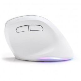 BLUESTORK ERGO Lumineuse Blanc Souris Ergonomique Sans Fil - PC et MAC - vue de profil