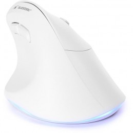 BLUESTORK ERGO Lumineuse Blanc Souris Ergonomique Sans Fil - PC et MAC - vue de dos