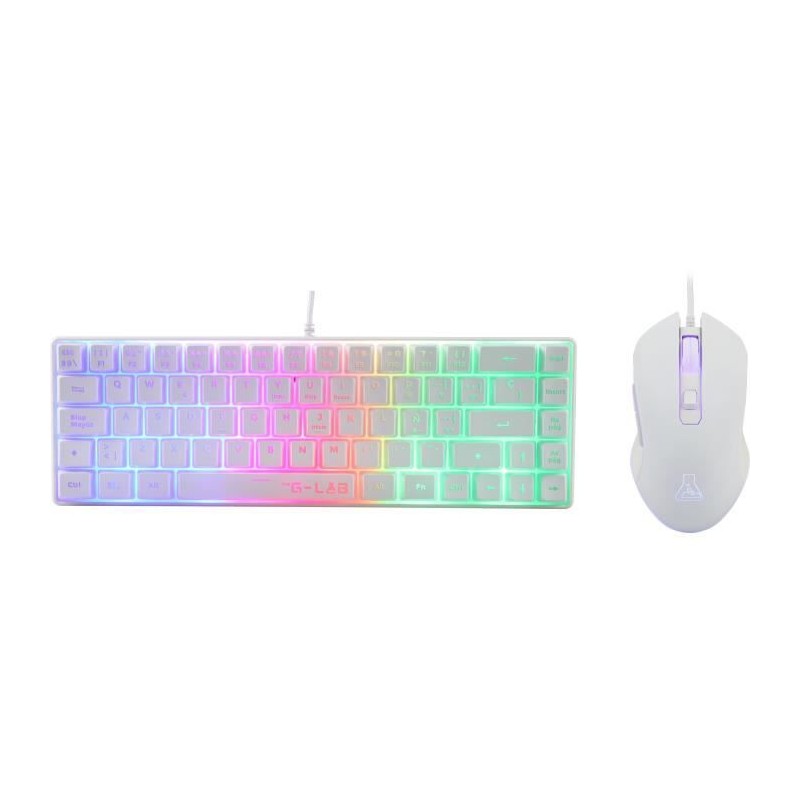 THE G-LAB COMBO HYDRO Blanc Pack Clavier Souris Filaire - USB