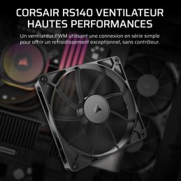 CORSAIR RS140 Noir Ventilateur boitier PC PWM 140mm (CO-9050190-WW) - vue hautes performances