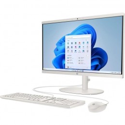 HP 22-dg0000nf PC Tout-en-un 22'' FHD - N100 - RAM 8Go - 256Go SSD - W11 - Clavier & souris filaires - vue de 3/4