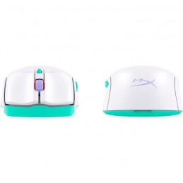 HyperX Pulsefire Haste 2 Core Blanc Souris Gaming Sans Fil pour PC - vue de face et dos