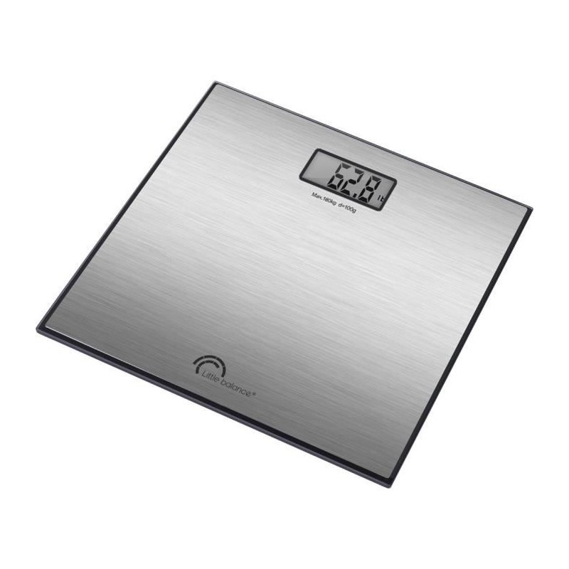 LITTLE BALANCE 8159 Inox EXCLUSIF Pèse-personne - Max 180Kg - Précision 100g