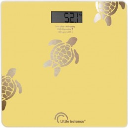 LITTLE BALANCE 8731 Tortues sables métallisées Pèse-personne USB Rechargeable - 180kg max - Précision 100g