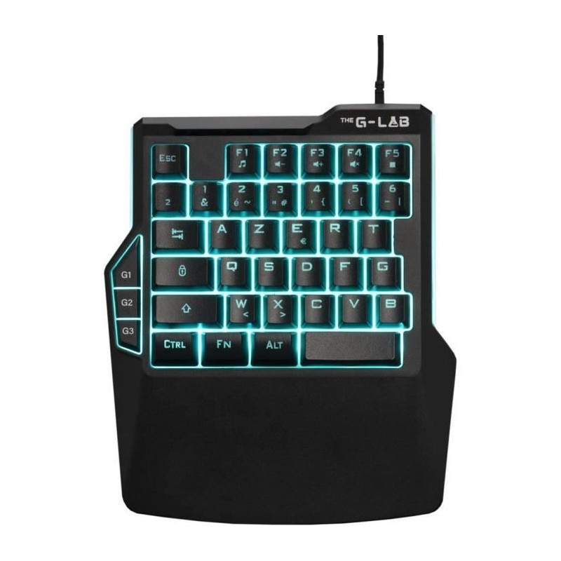 THE G-LAB KEYZ THORIUM Noir Mini Clavier Gamer Filaire - USB