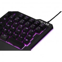 THE G-LAB KEYZ THORIUM Noir Mini Clavier Gamer Filaire - USB - vue de 3/4