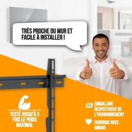 NANOOK 5392000 Support Mural TV Ultra Plat pour Téléviseur de 32'' à 55'' - vue très proche du mur