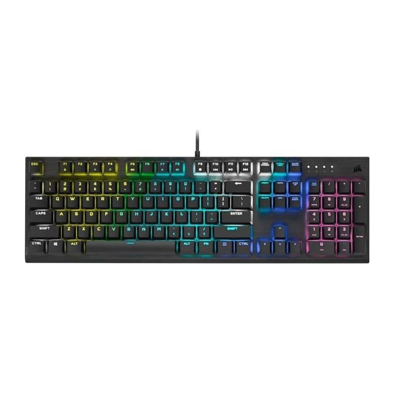 CORSAIR K60 RGB PRO Clavier gamer mécanique filaire AZERTY (CH-910D019-FR)