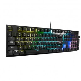 CORSAIR K60 RGB PRO Clavier gamer mécanique filaire AZERTY (CH-910D019-FR) - vue de dessus trois quart