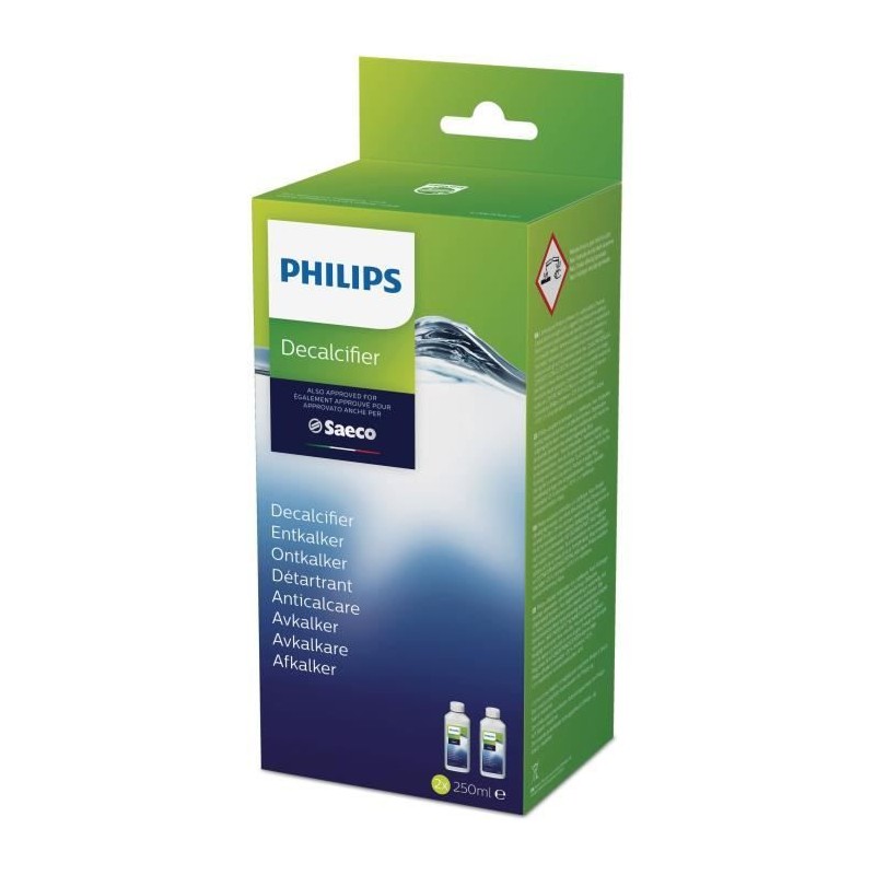 PHILIPS CA6700/22 Lot de 2 bouteilles de 250ml Détartrant spécial machine espresso PHILIPS CA6700/22 Lot de 2 bouteilles de 250ml Détartrant spécial machine espresso