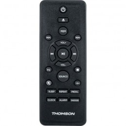 THOMSON MIC123BT Bois et Noir Micro-chaîne 20W RMS- Bluetooth, Radio FM/CD/MP3/USB, Prise casque, Télécommande - vue B