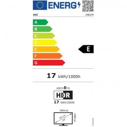 AOC 24B2XH Ecran PC 24'' FHD - Dalle IPS - 75Hz - 4ms - HDMI, VGA - Vesa 100x100 - vue étiquette énergétique