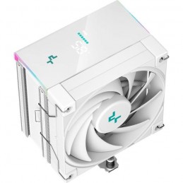 DEEPCOOL AK500S Digital ARGB Blanc Ventirad CPU - 1x 120mm - Afficheur Digital - vue de trois quart