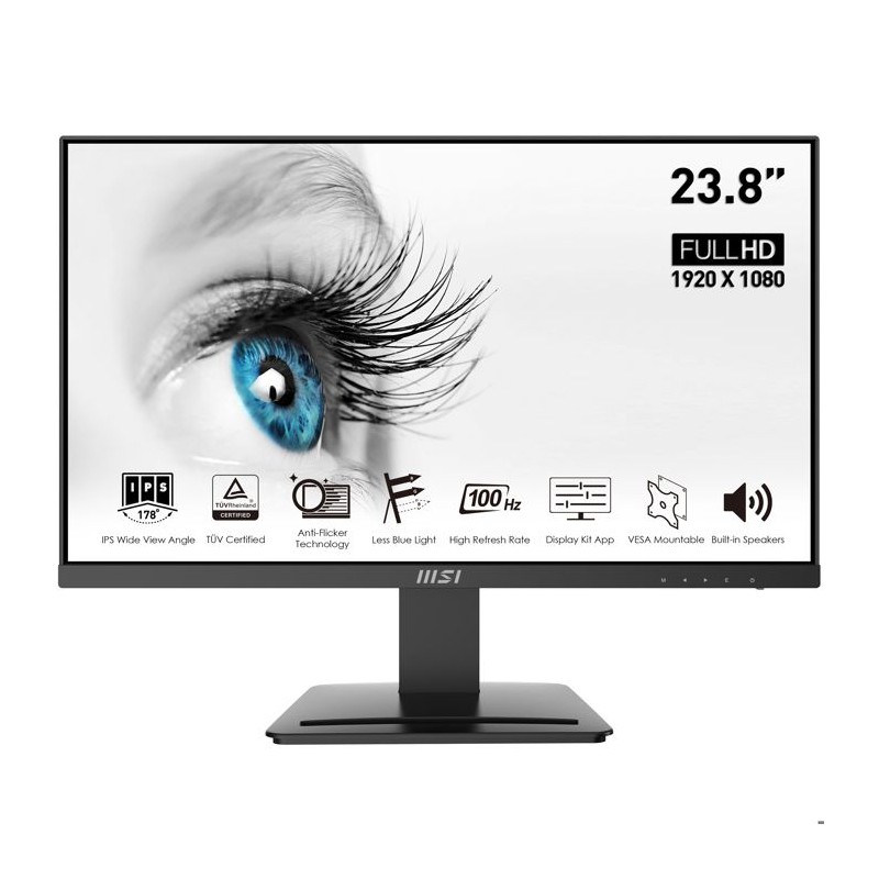 MSI PRO MP243X Ecran PC 24'' FHD - 1ms - 100Hz - HDMI, DisplayPort