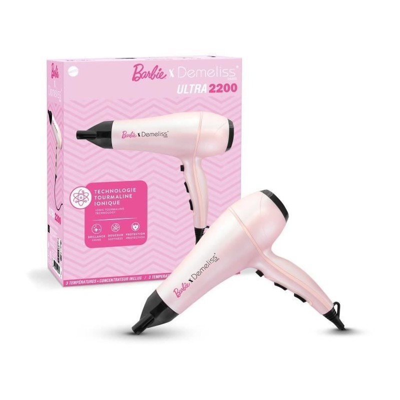 DEMELISS Ultra Barbie Edition Sèche-cheveux - 2200W