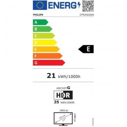 PHILIPS Evnia 27M2N3200S Ecran PC 27'' FHD - Fast IPS - 180Hz - 0.5ms - Smart Crosshair - HDMI, DP - vue étiquette énergie