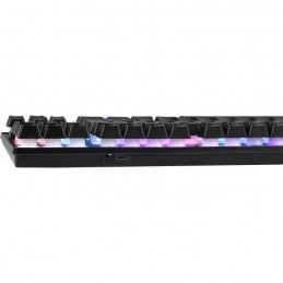 THE G-LAB KEYZ CAESIUM TKL WIRELESS RGB Noir Clavier Gamer sans fil PC et PS4 - AZERTY - vue de profil