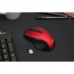 BLUESTORK OFFICE 75 Rouge Souris Sans Fil rechargeable - PC et MAC - vue en situation bis