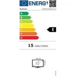 VIEWSONIC VA240-H-2 Ecran PC 24'' FHD - Dalle IPS - 1ms - 75Hz - HDMI, VGA - vue étiquette énergétique