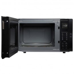 CONTINENTAL EDISON CEMO23BG Noir Micro-ondes Gril 23L - 1000W - Plateau 28.5cm - vue porte ouverte