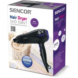 SENCOR SHD 108VT Noir Sèche-cheveux ionique - 2000W - 2 vitesses - vue emballage