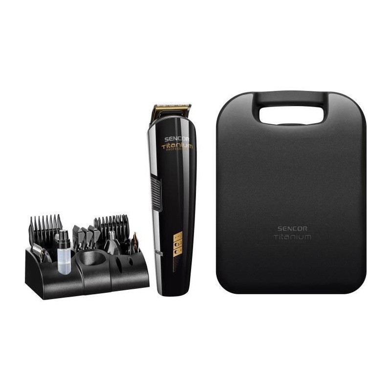 SENCOR SHP 8305BK Noir Tondeuse à cheveux professionnelle - 12 accessoires - Rechargeable