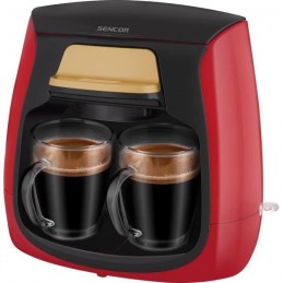 SENCOR SCE 2101RD Rouge Machine à café 0.3L - 500W - 2 tasses incluses