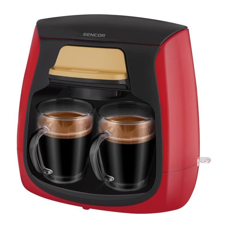 SENCOR SCE 2101RD Rouge Machine à café 0.3L - 500W - 2 tasses incluses