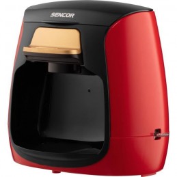 SENCOR SCE 2101RD Rouge Machine à café 0.3L - 500W - 2 tasses incluses - vue de trois quart