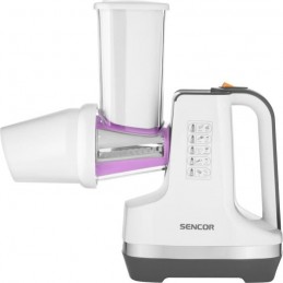 SENCOR SSG 4500WH Blanc Découpe légumes, râpe et trancheuse - 150W - vue de profil accessoire violet