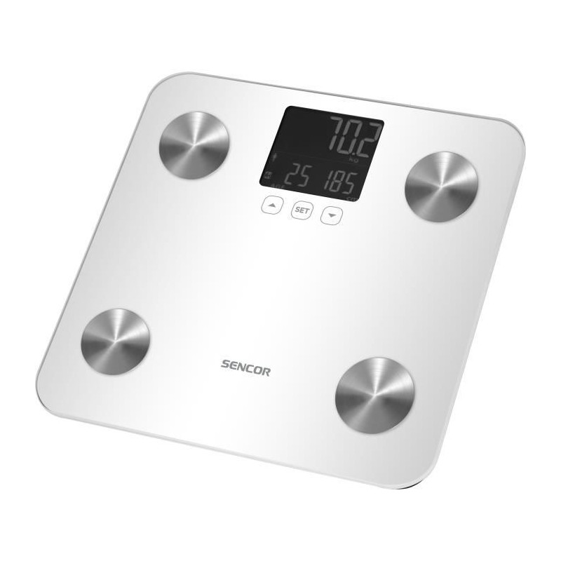 SENCOR SBS 6025WH Blanc Balance pèse-personne - Ecran LCD - 180Kg max - Précision 100g SENCOR SBS 6025WH Blanc Balance pèse-personne - Ecran LCD - 180Kg max - Précision 100g