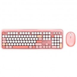 MOBILITY LAB Pure Color Rose Combo sans fil clavier et souris - Design ergonomique - Frappe discrète