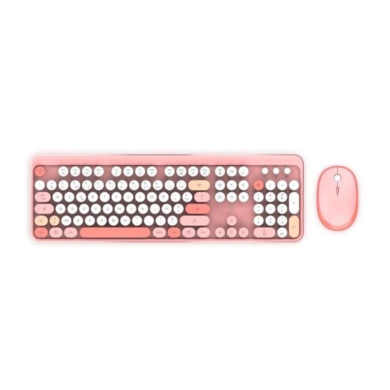 MOBILITY LAB Pure Color Rose Combo sans fil clavier et souris - Design ergonomique - Frappe discrète