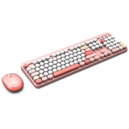 MOBILITY LAB Pure Color Rose Combo sans fil clavier et souris - Design ergonomique - Frappe discrète - vue de trois quart