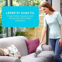 BLACK+DECKER NVC115JL-QW Dustbuster Aspirateur à main sans fil 325ml - 3.6V - 1.5Ah - Chargeur - vue léger et sans fil