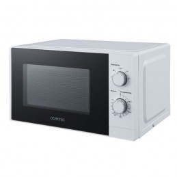 OCEANIC OCEAMO20W12 Blanc Micro-ondes 20L - 700W - Plateau 25.5cm - Monofonction - vue de trois quart