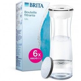 BRITA 1057092 Blanc Graphite Bouteille filtrante - 6 filtres MicroDisc inclus