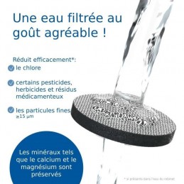 BRITA 1057092 Blanc Graphite Bouteille filtrante - 6 filtres MicroDisc inclus - vue goût agréable